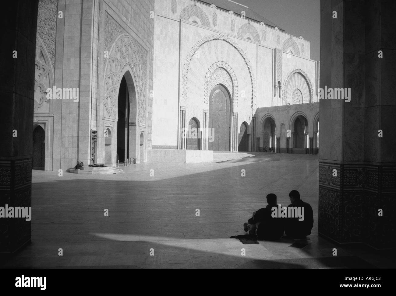 Hassan II Moschee Dar el Baida größere Casablanca Region Westen Marokkos Maghreb maghrebinischen Berber arabische arabische Nordafrika Stockfoto