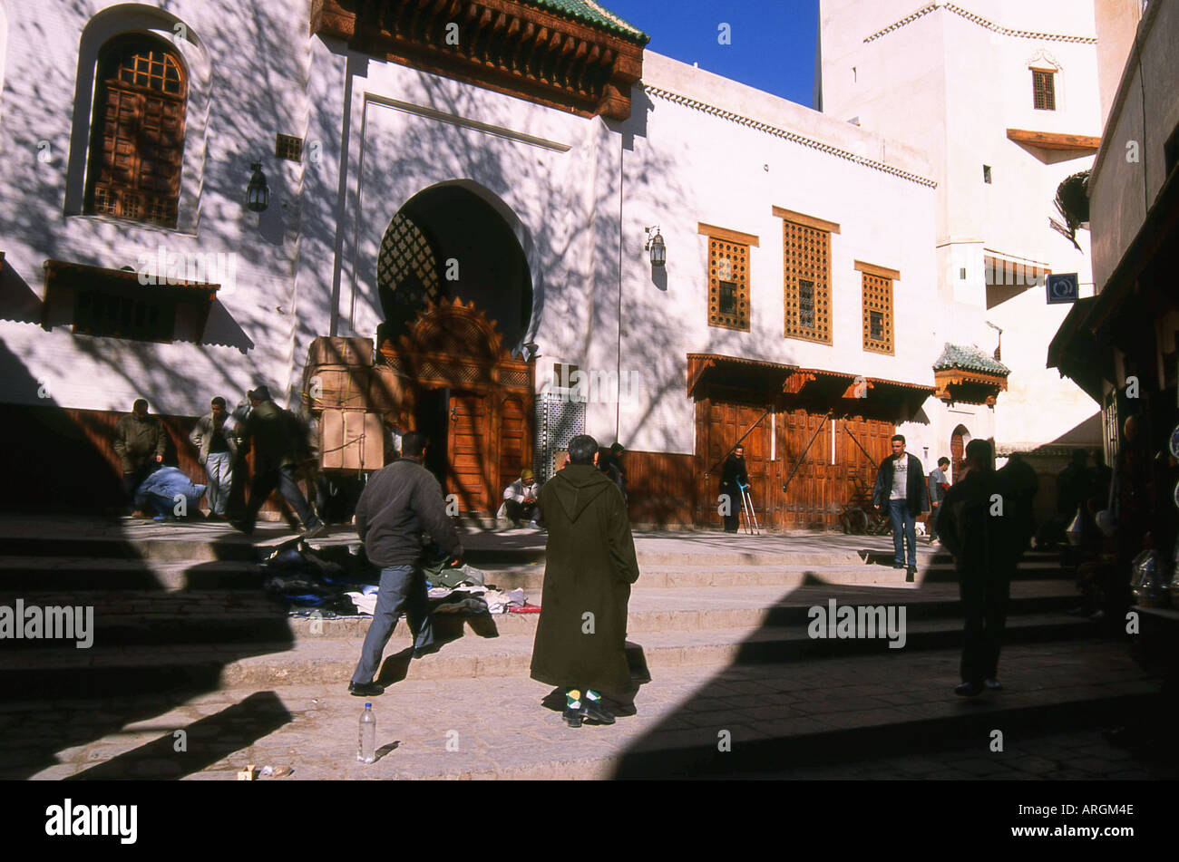 Straße Verkäufer Fes el Bali der alten Medina Fez Fès-Boulemane nördlichen Marokko Nordafrika Stockfoto