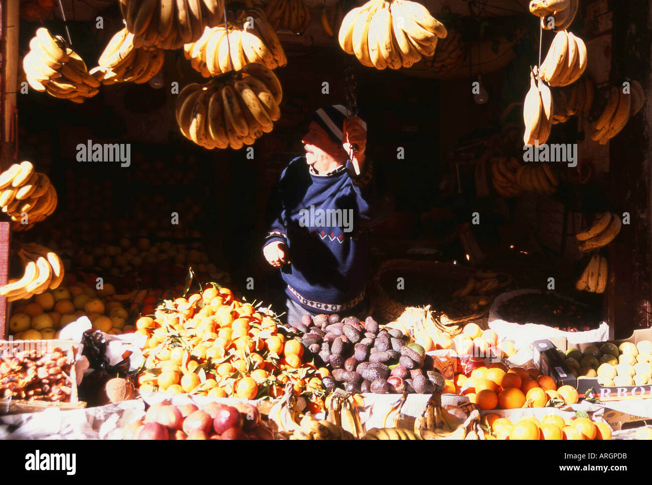 Straße Obst Anbieter Fes el Bali der alten Medina Fez Fès-Boulemane nördlichen Marokko Nordafrika Stockfoto