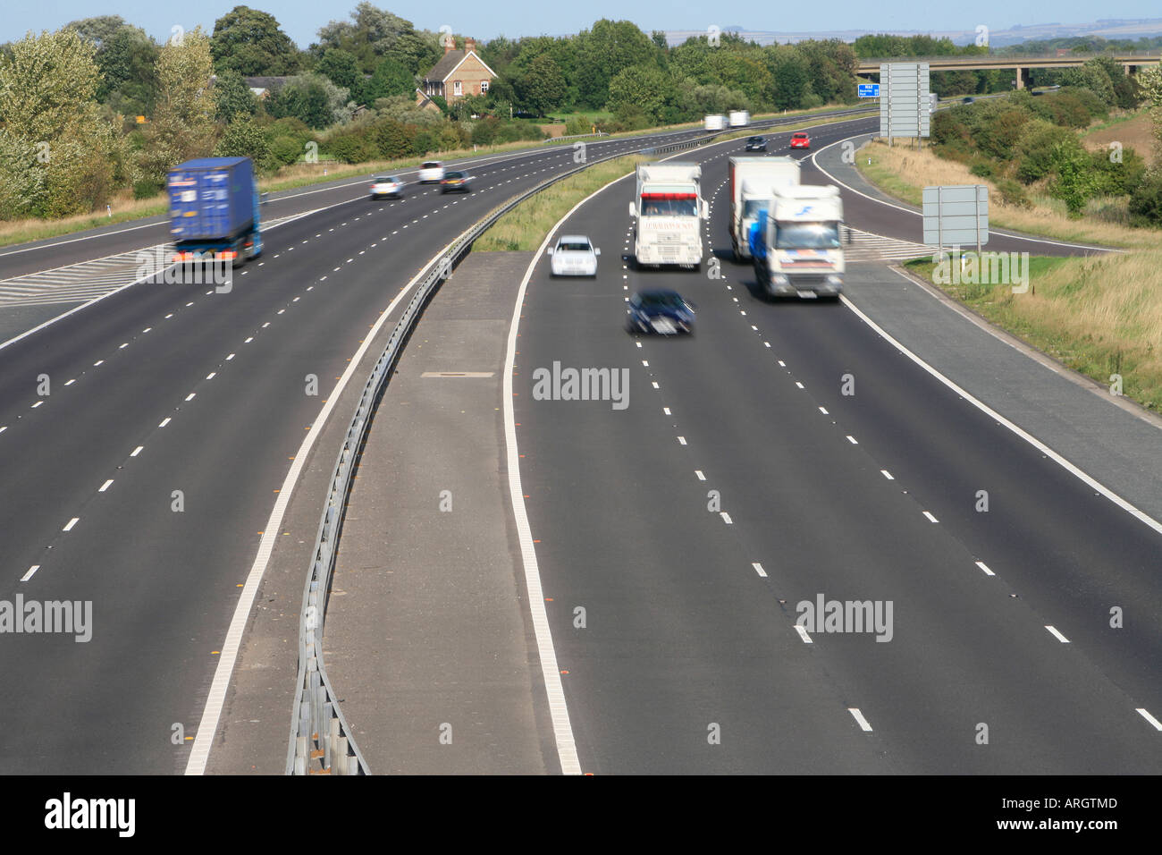 UK Autobahn M62 Stockfoto