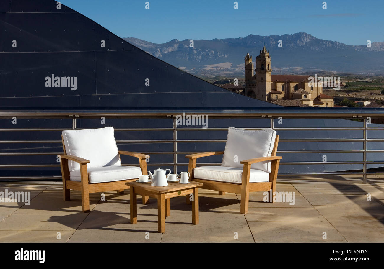Den Luxus Marques de Riscal Hotel Elciego La Rioja Alava Spanien Stockfoto
