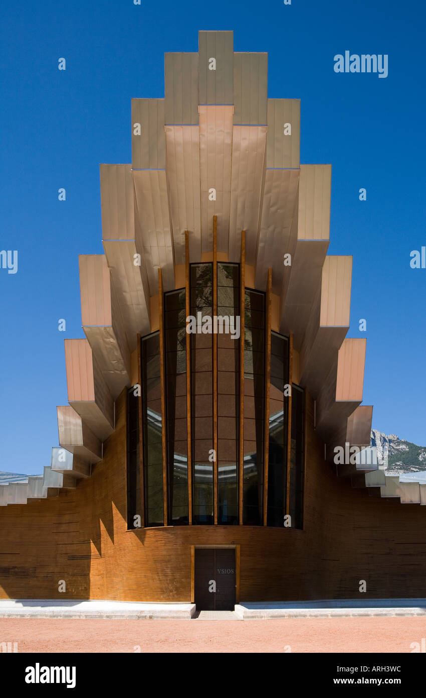Die Ysios Bodega in La Rioja, Spanien. Von Santiago Calatrava entworfen Stockfoto