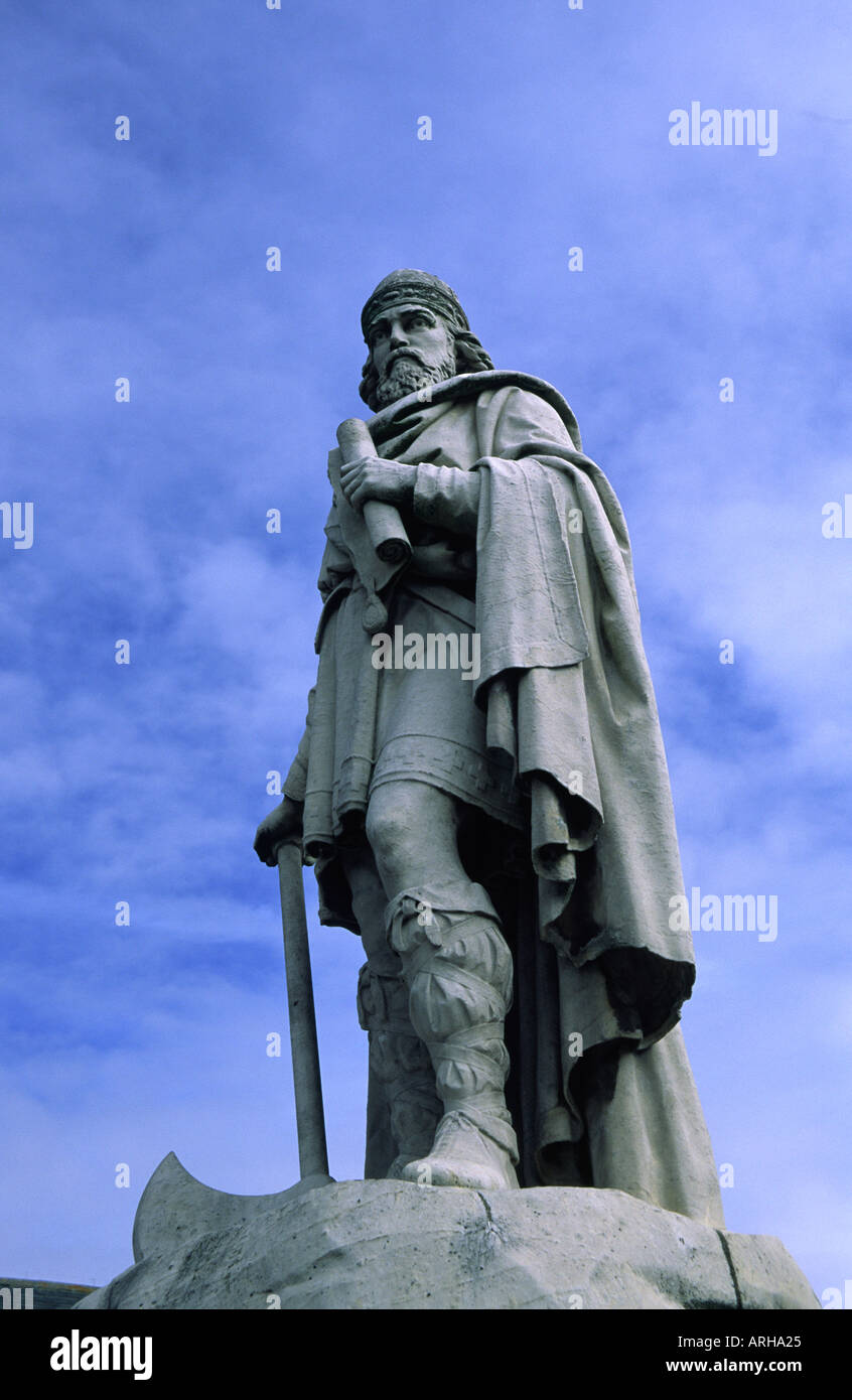 Statue von Alfred dem großen gesehen in der Innenstadt von Wantage Oxfordshire England UK Stockfoto