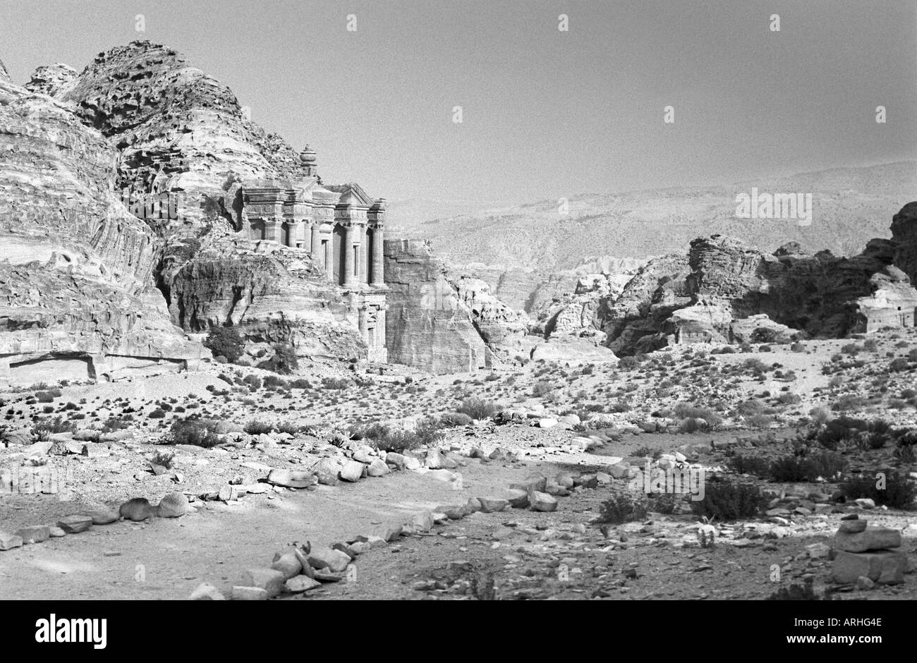 Petra Jordanien der Ad dayr das Kloster Stockfoto