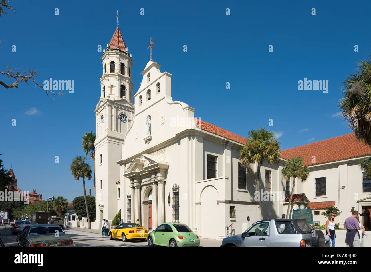 Kathedrale, Dom-Platz, Altstadt, St. Augustine, Florida, USA Stockfoto