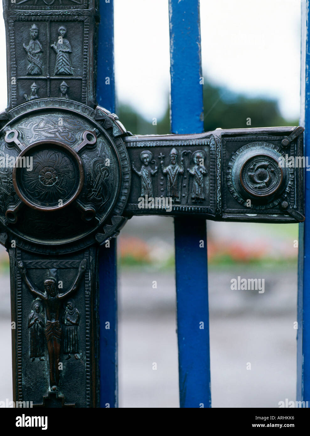 Anschnittdetail auf dem Garden of Remembrance in Dublin Stockfoto