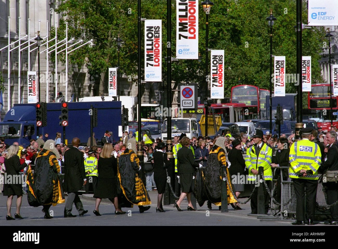 Jährliche Richter-Frühstück in der Westminster Hall in der Londoner Houses of Parliament Stockfoto