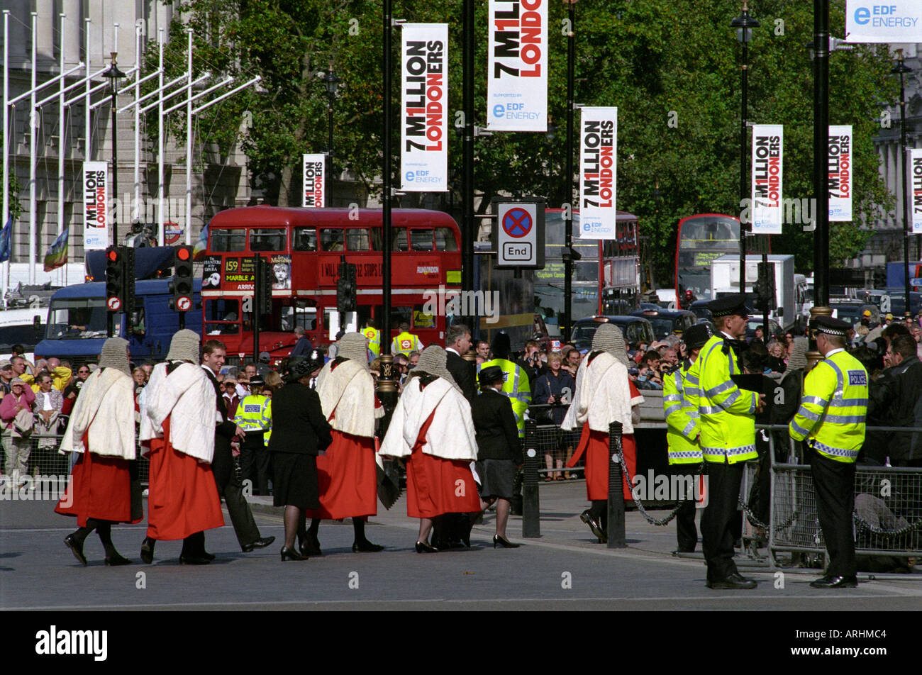 Jährliche Richter-Frühstück in der Westminster Hall in der Londoner Houses of Parliament Stockfoto