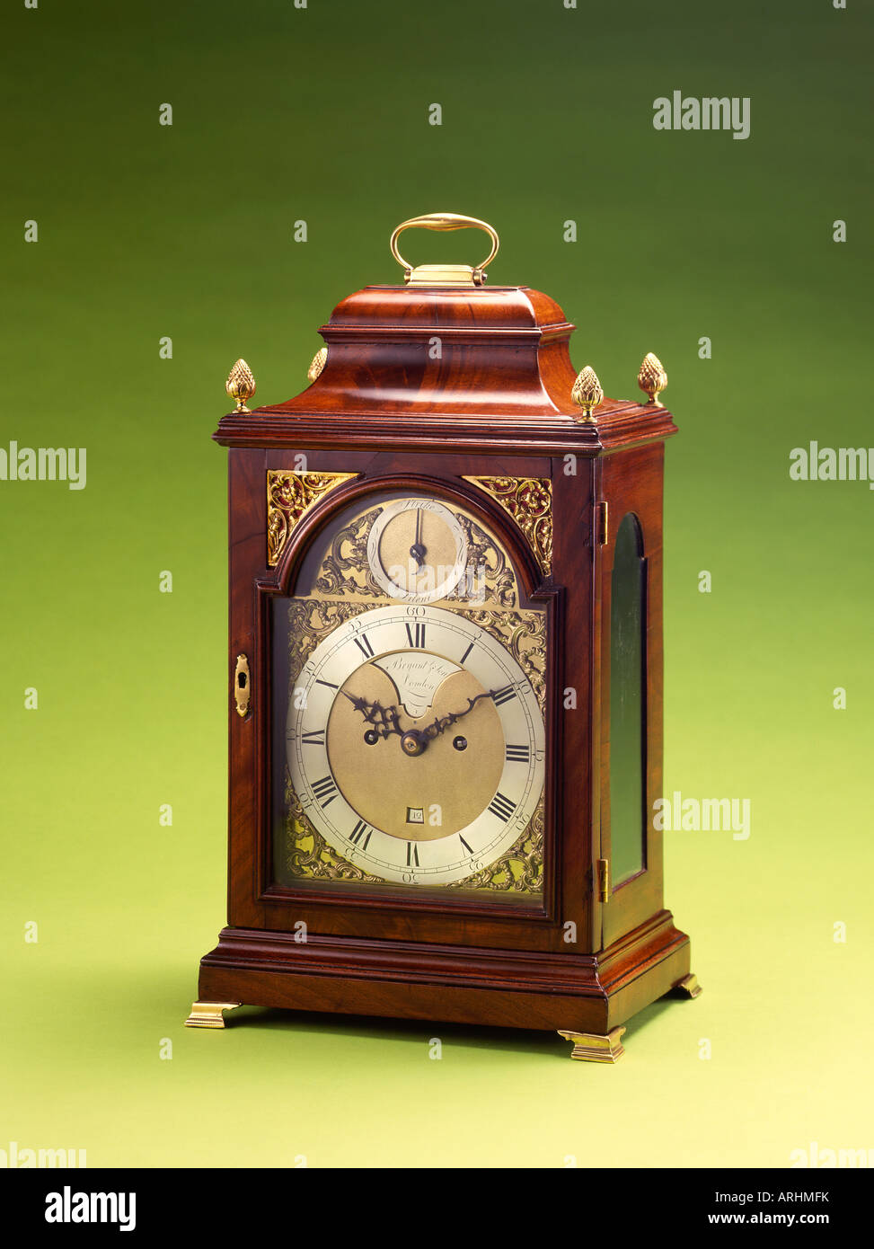 Georgische Halterung Uhr von Bryant & Sohn, circa 1780 Stockfoto