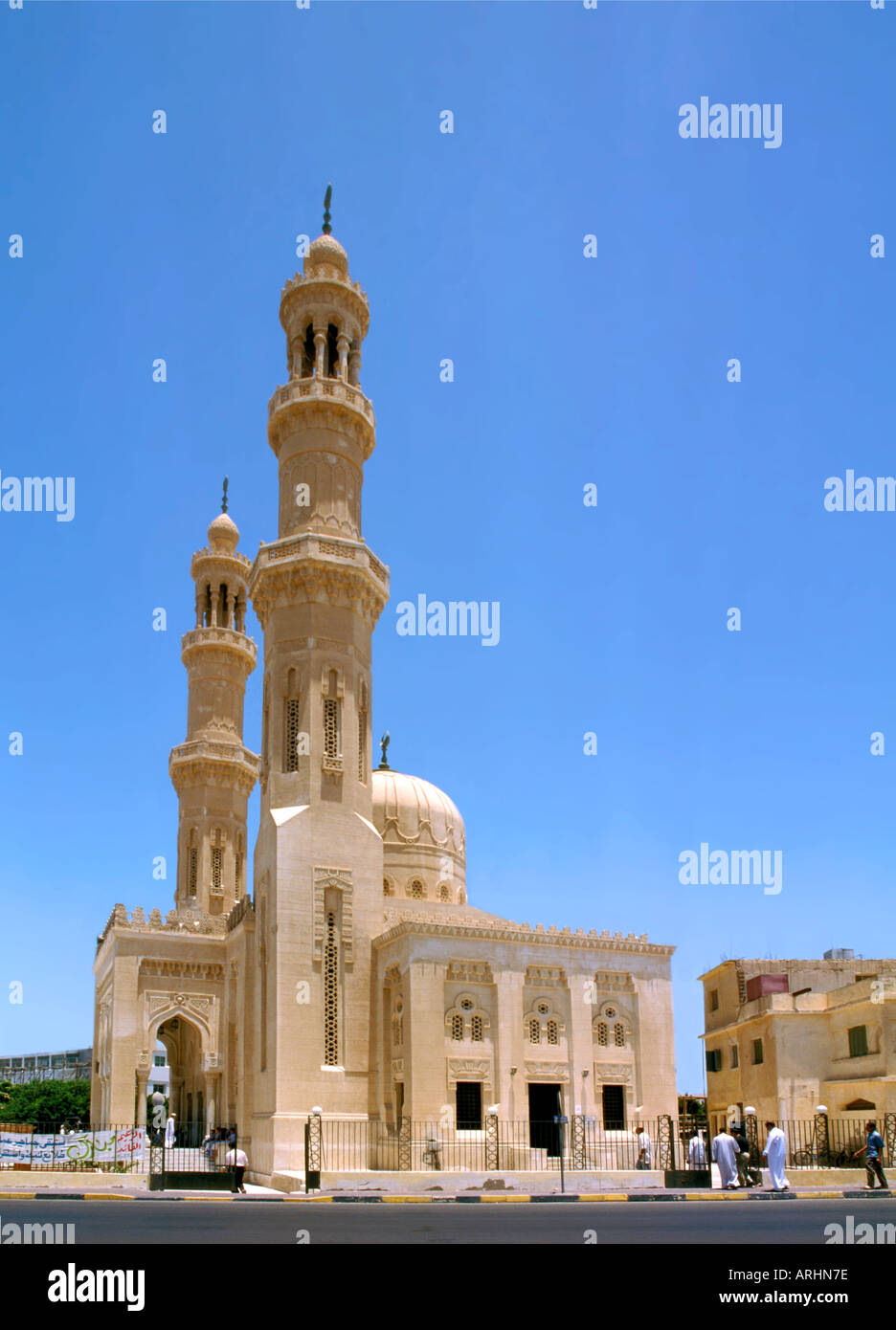 Gebete zu ABD EL Moniem Reyad Moschee in Hurghada Ägypten Stockfoto