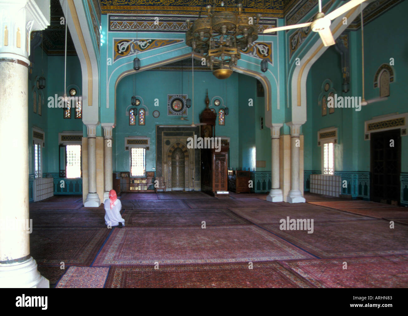 Gebet in der Moschee von Hurghada Ägypten Stockfoto