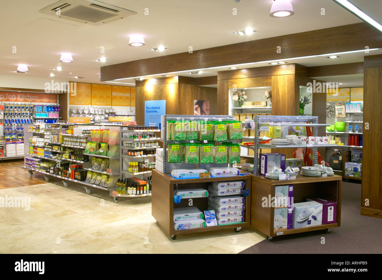Lakeland Limited Einzelhandel speichern Peterborough Innenaufnahmen des Stores Stockfoto