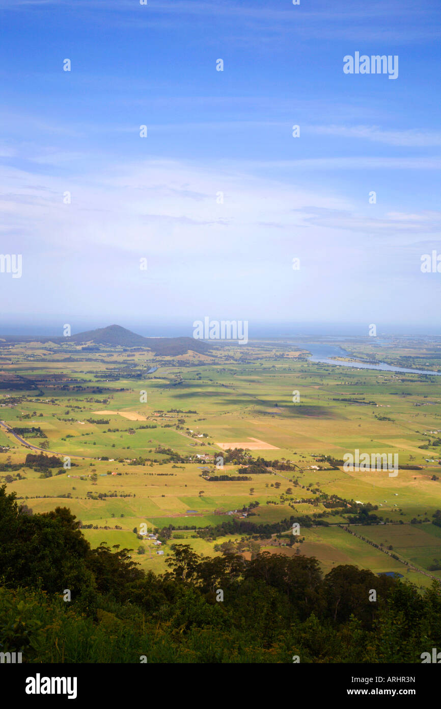 Ansicht der Shoalhaven River Basin aus Canbewarra Lookout Southern Highlands Australien Stockfoto