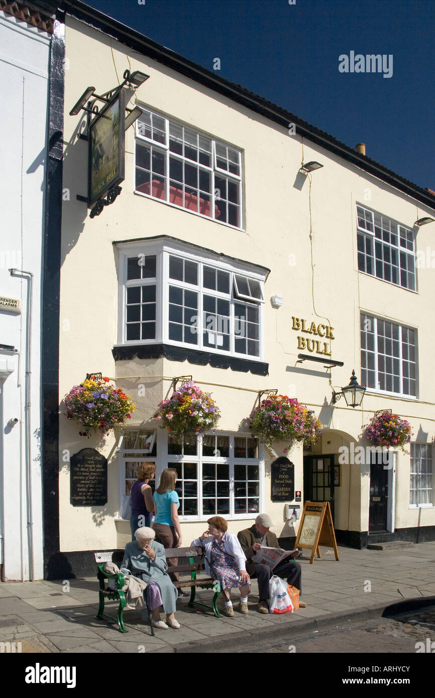 Der Black Bull Yarn High Street Yorkshire Marktstadt jetzt Teil von Stockton on Tees Cleveland Stockfoto