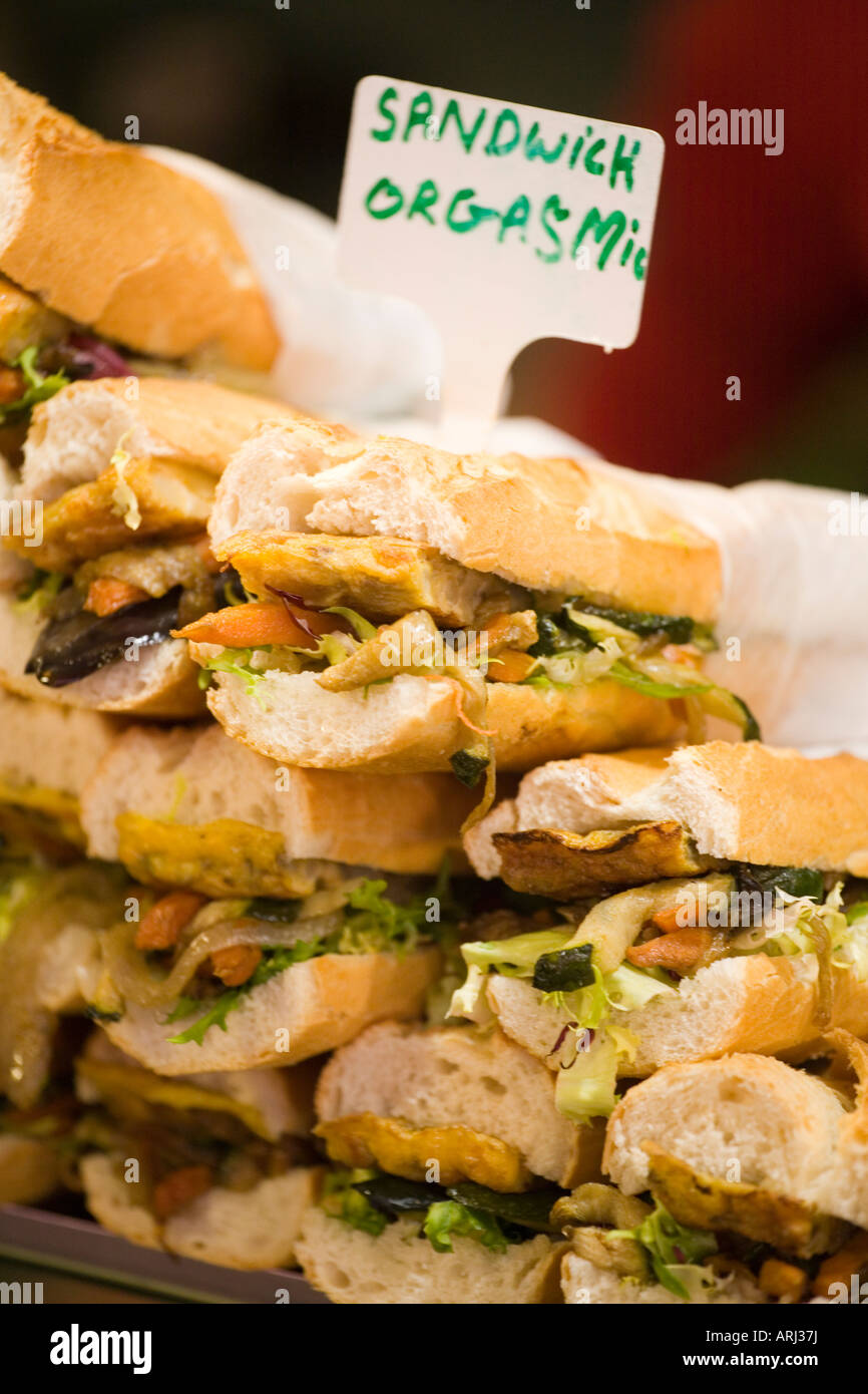 Sandwiches am la Boqueria-Markt Stockfoto
