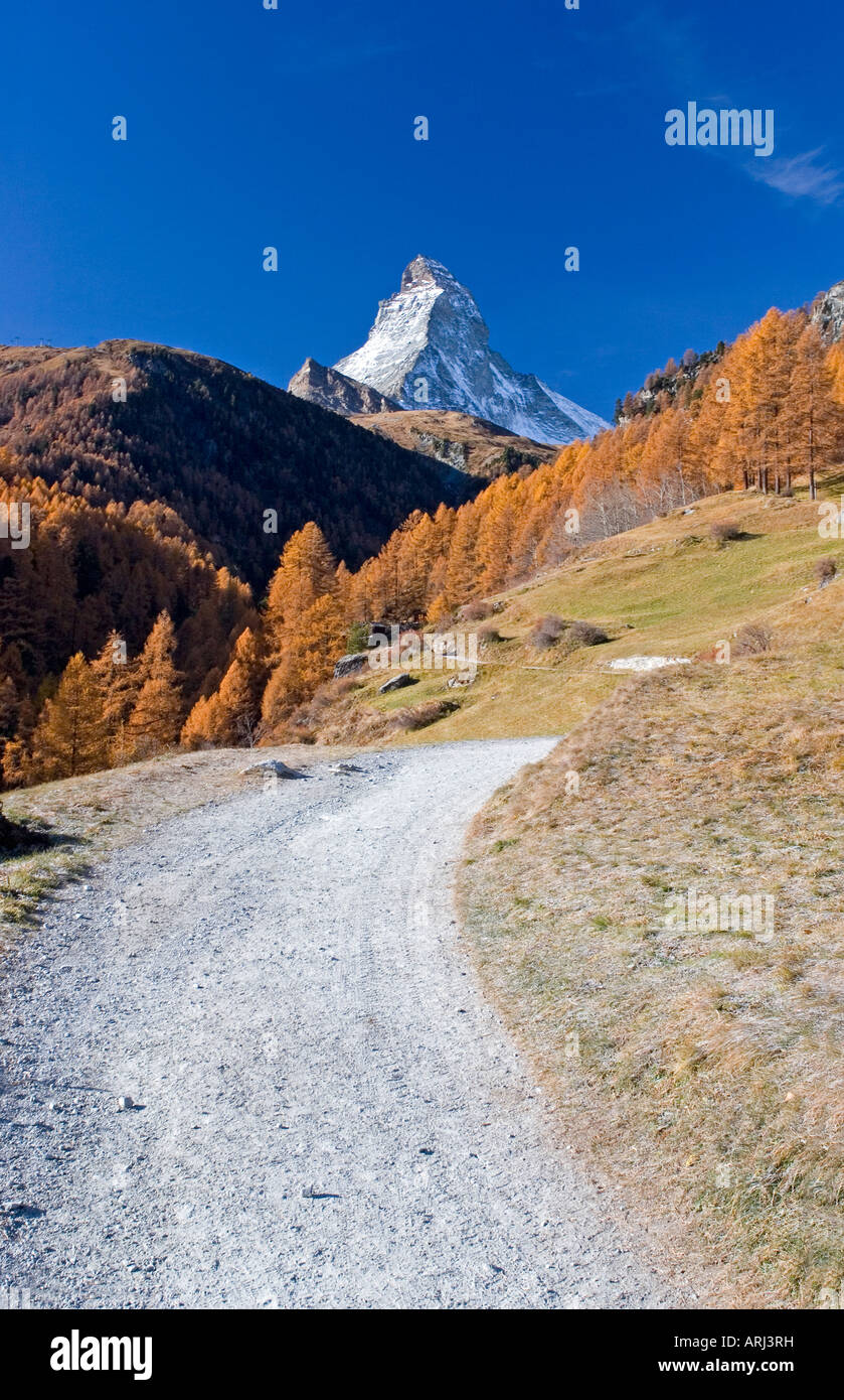 Das Matterhorn im Herbst Stockfoto