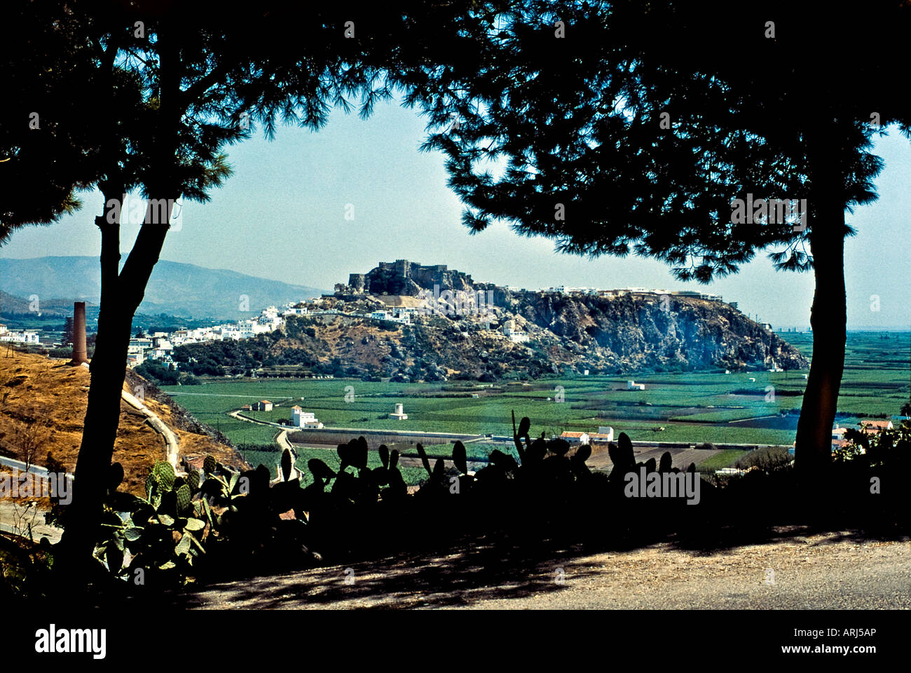 Salobrena Stadt und Burg Stockfoto