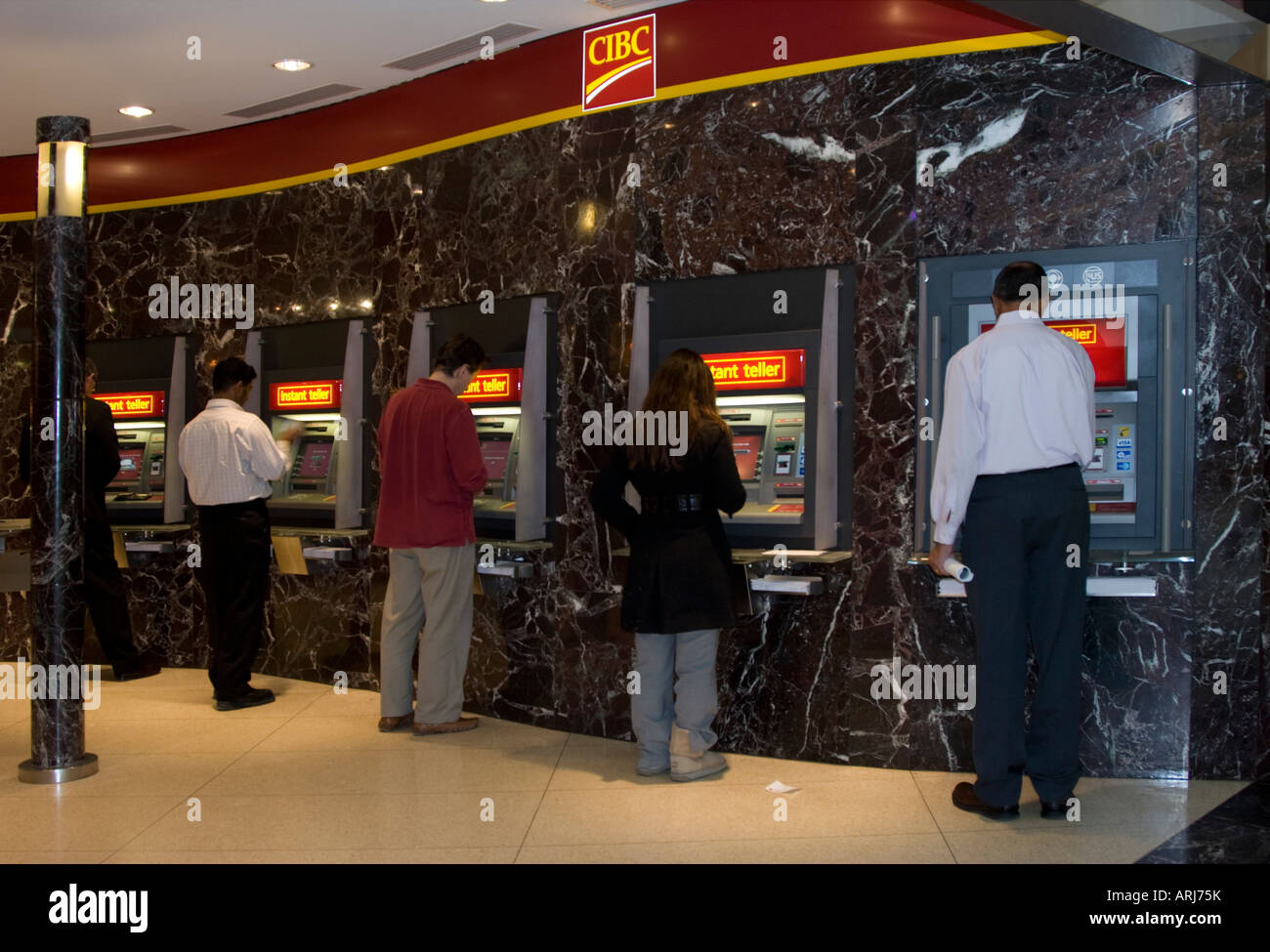 CIBC Bank ATM Maschine Toronto Kanada Stockfoto