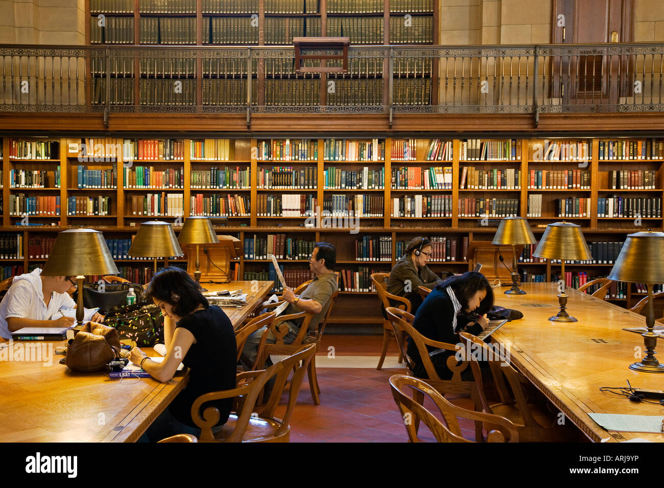 Menschen Die In Der Rose Reading Room In New York City