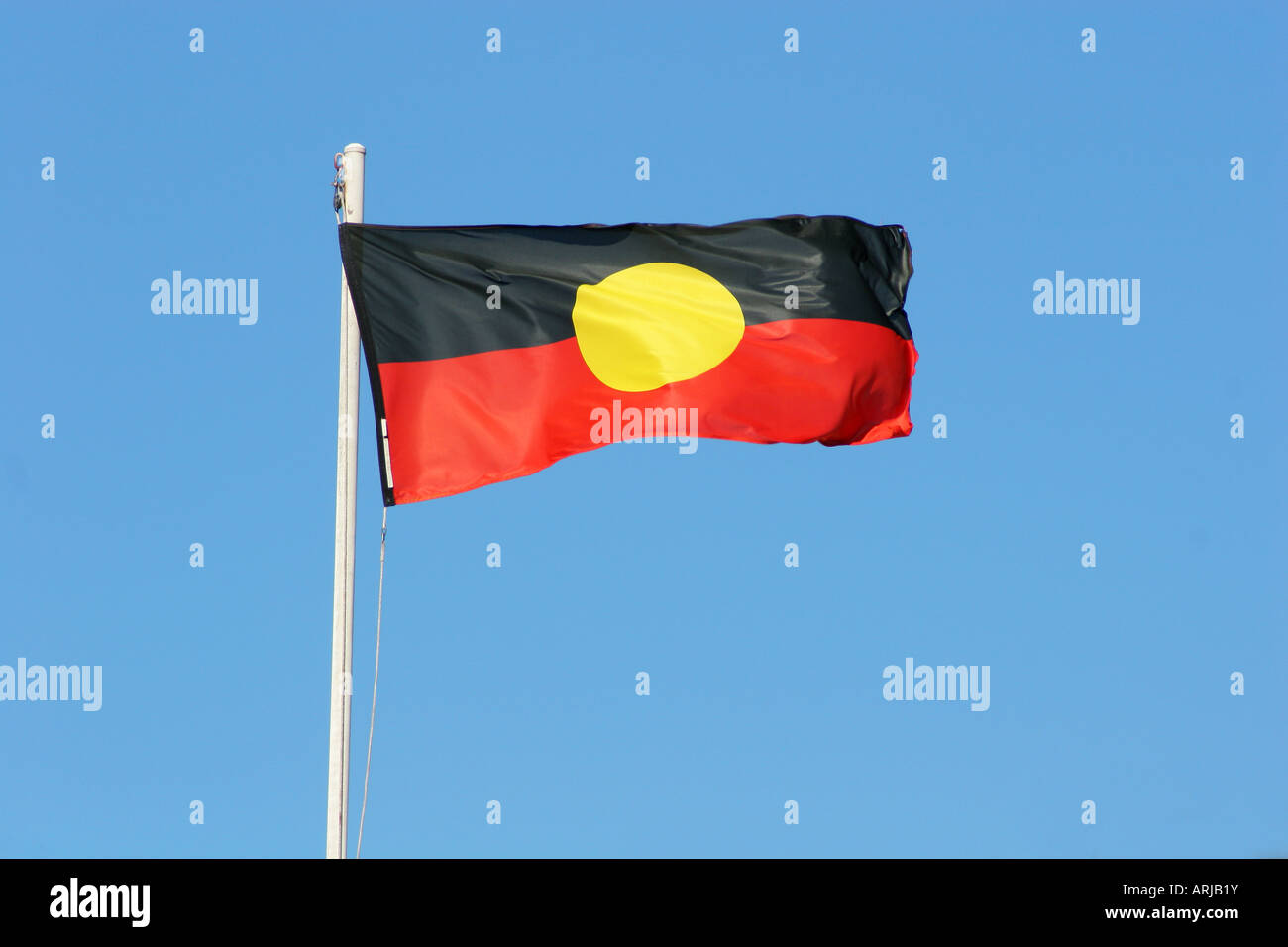 Australian Aboriginal Flagge Stockfoto