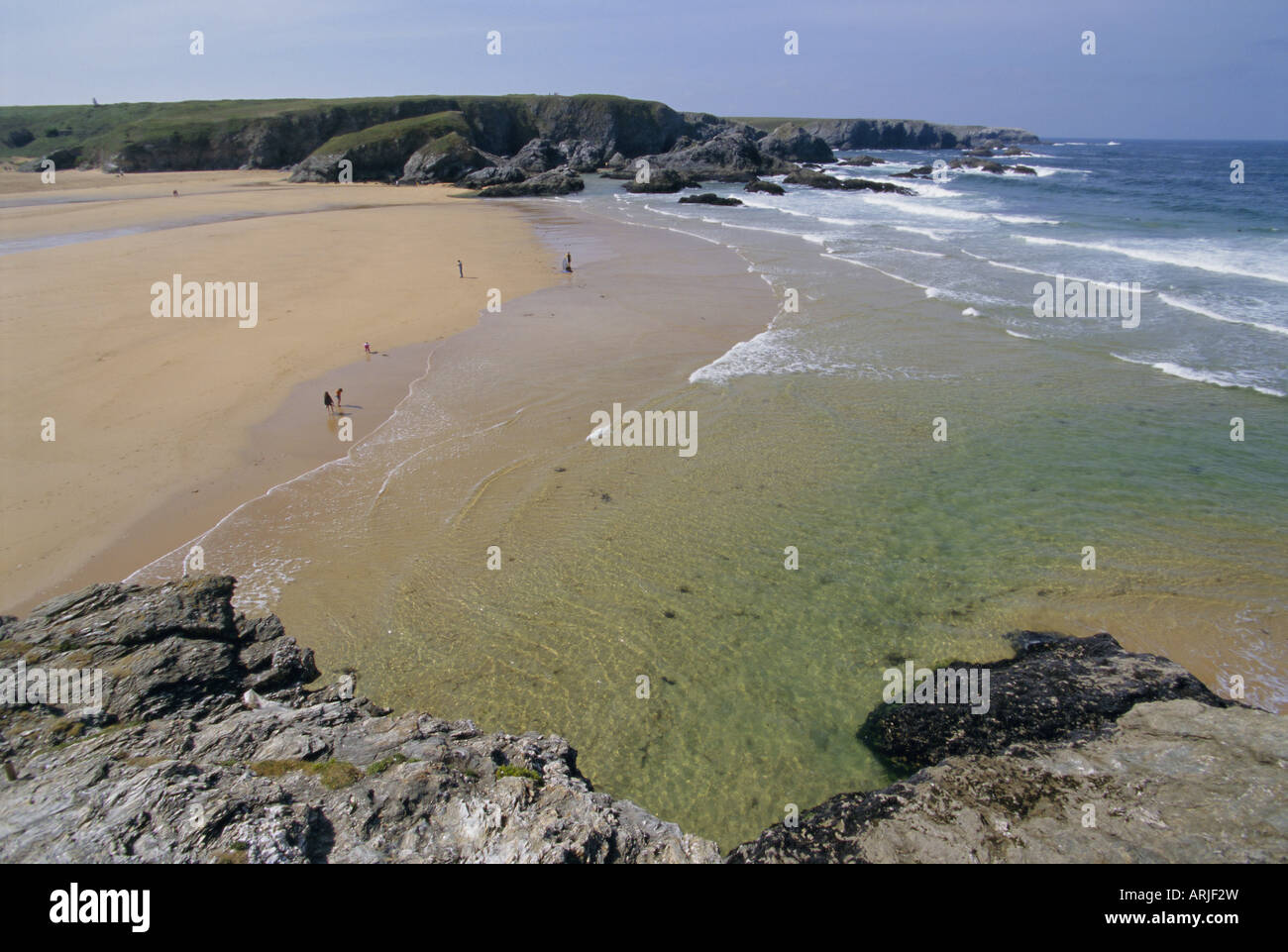 Donnant Strand, Belle Ile En Mer Insel, Bretagne, Frankreich Stockfoto