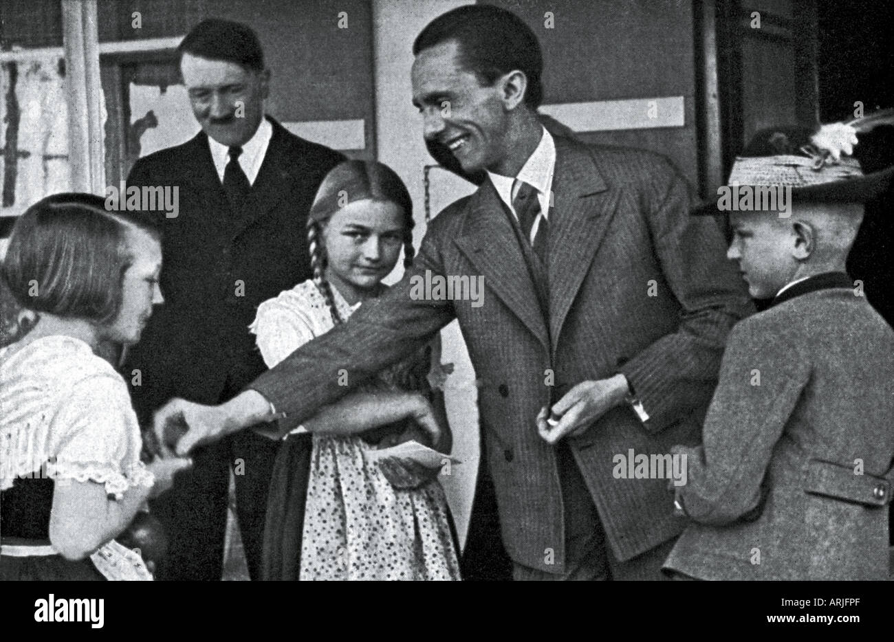 HITLER und Joseph Goebbels in Ober Saltzburg, Deutschland, 1938 Stockfoto