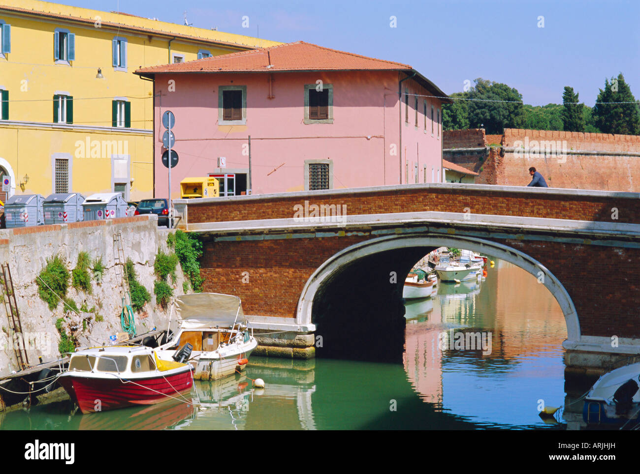 Quartier De La Nouvelle Venise, Livorno, Toskana, Italien Stockfoto