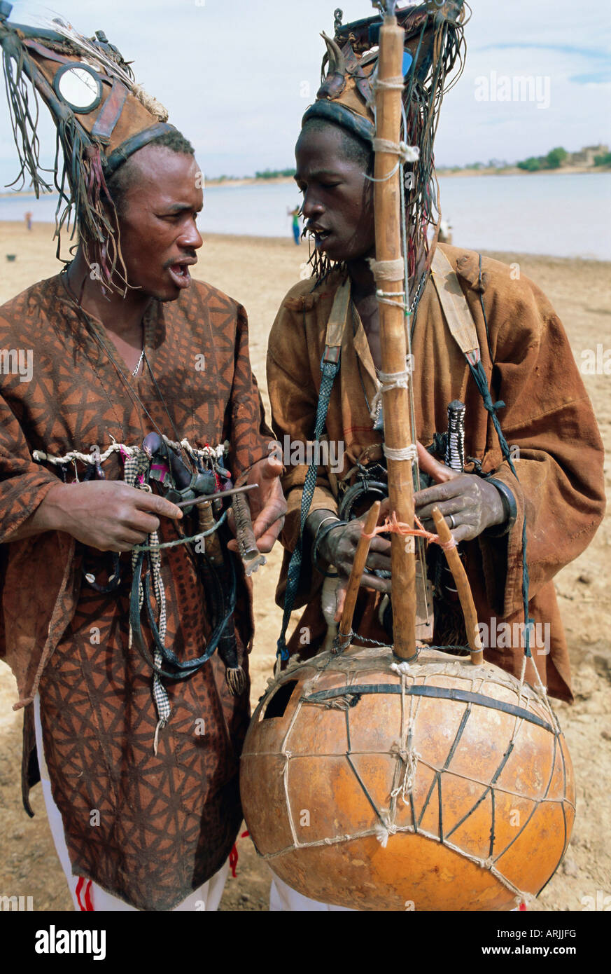 Griots, traditionelle Musiker, Sofara, Mali, Afrika Stockfoto