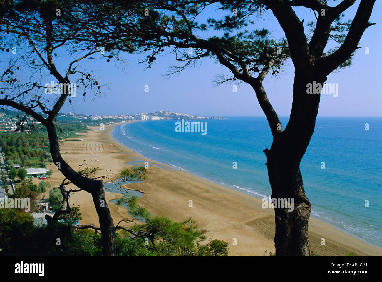 Gargano, Vieste Strand, Apulien (Puglia), Italien Stockfoto