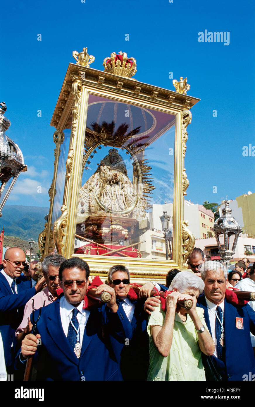 Der Abstieg der Muttergottes von schneit Schrein, Santa Cruz De La Palma, La Palma, Kanarische Inseln, Spanien Stockfoto