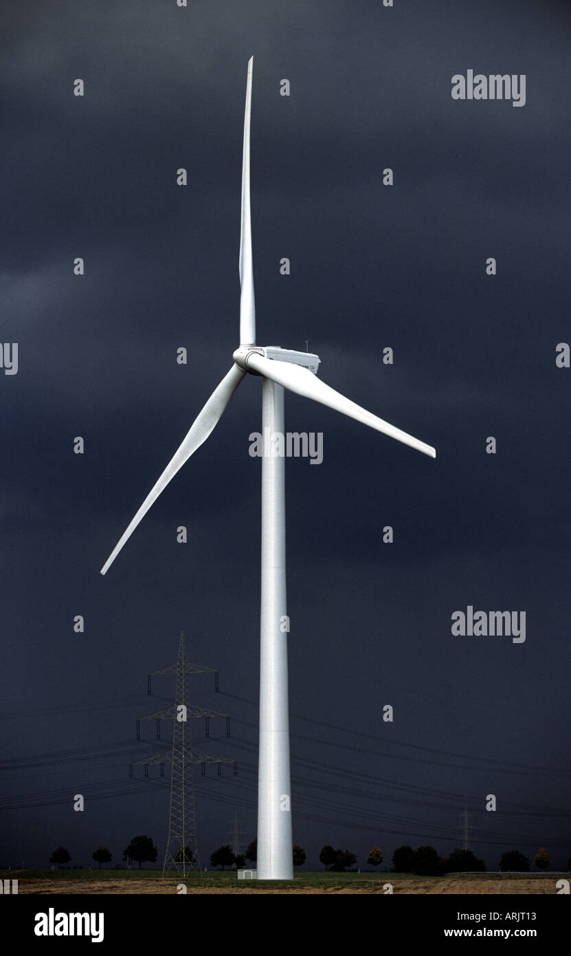 General Electric (GE) Windturbine, Deutschland. Stockfoto