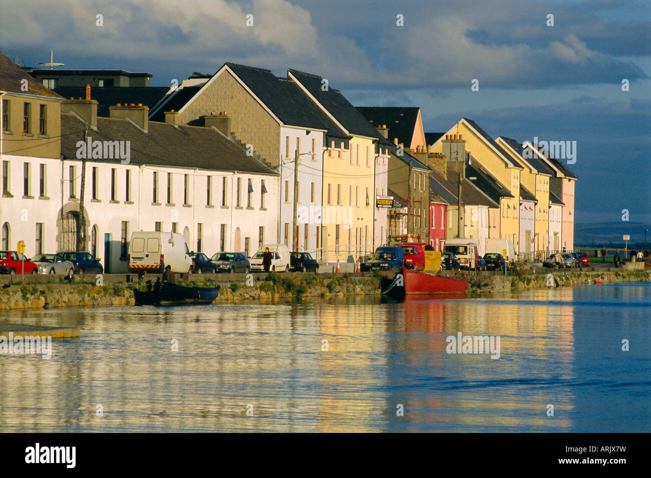 Lange Wanderung Blick auf Claddagh Quay, Galway Stadt, Co. Galway, Irland Stockfoto