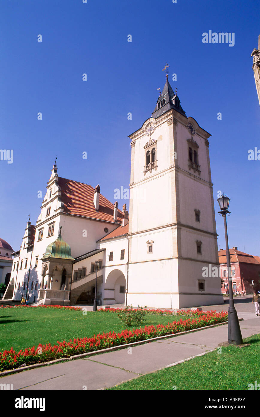 Renaissance/gotische Rathaus aus dem 1551 in Stadt Levoca, Presov Region Zips, Slowakei, Europa Stockfoto