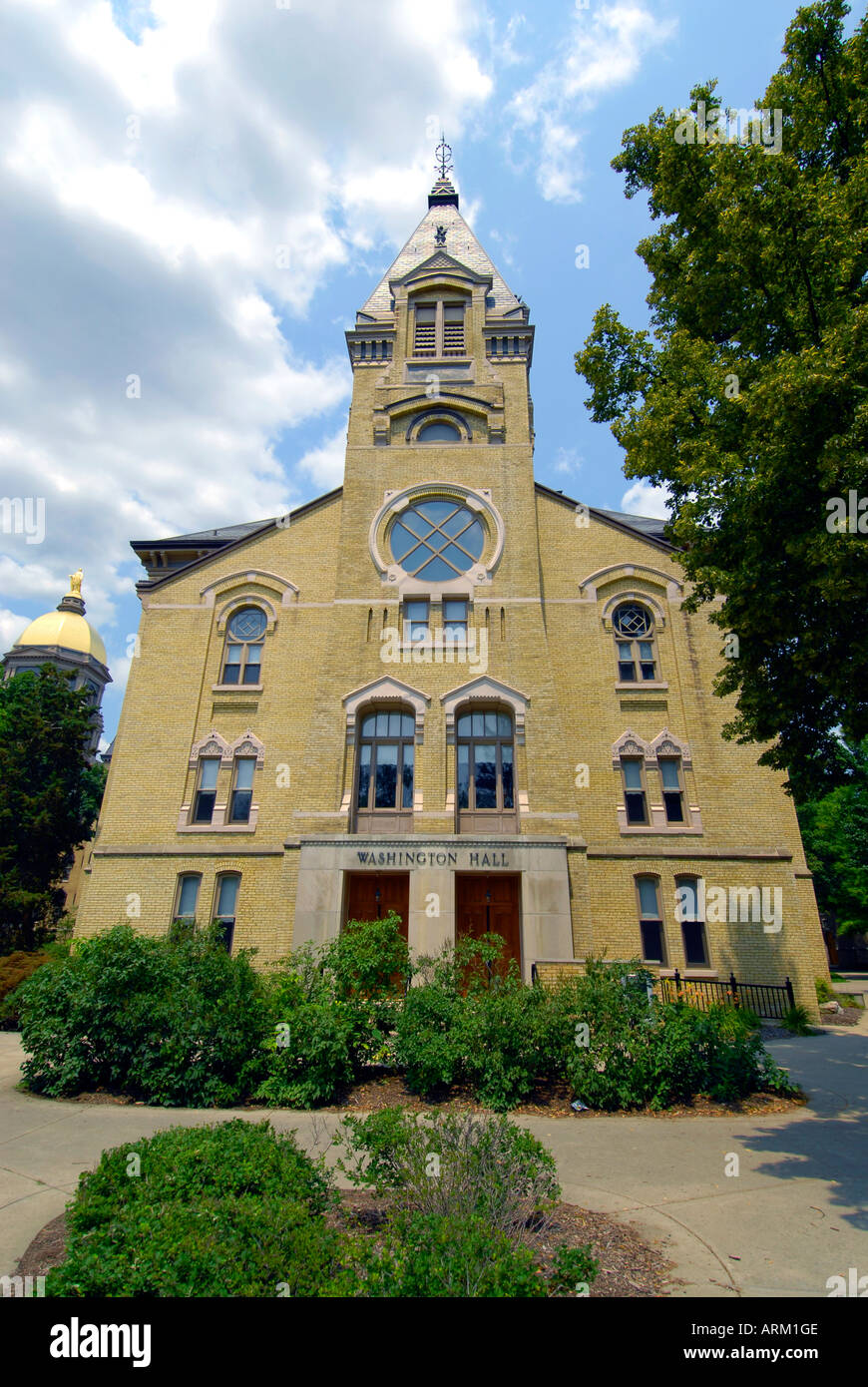 Washington Hall auf dem Campus der University of Notre Dame in South Bend, Indiana IN campus Stockfoto