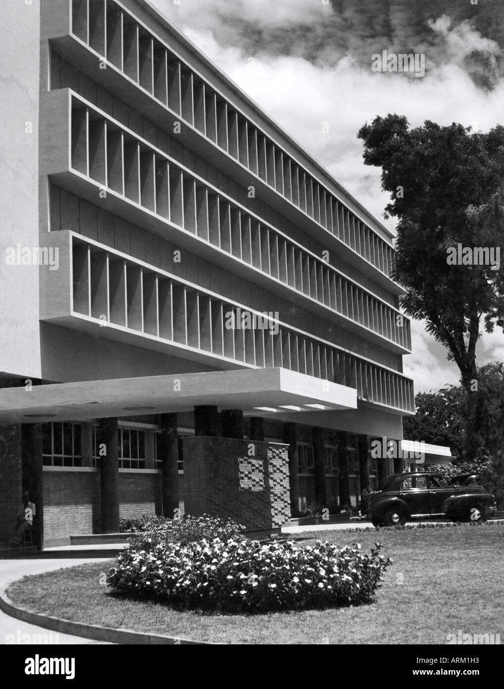 Altes Vintage-Foto des Council of Scientific and Industrial Research Gebäude in Delhi Indien 1950er Jahre Stockfoto