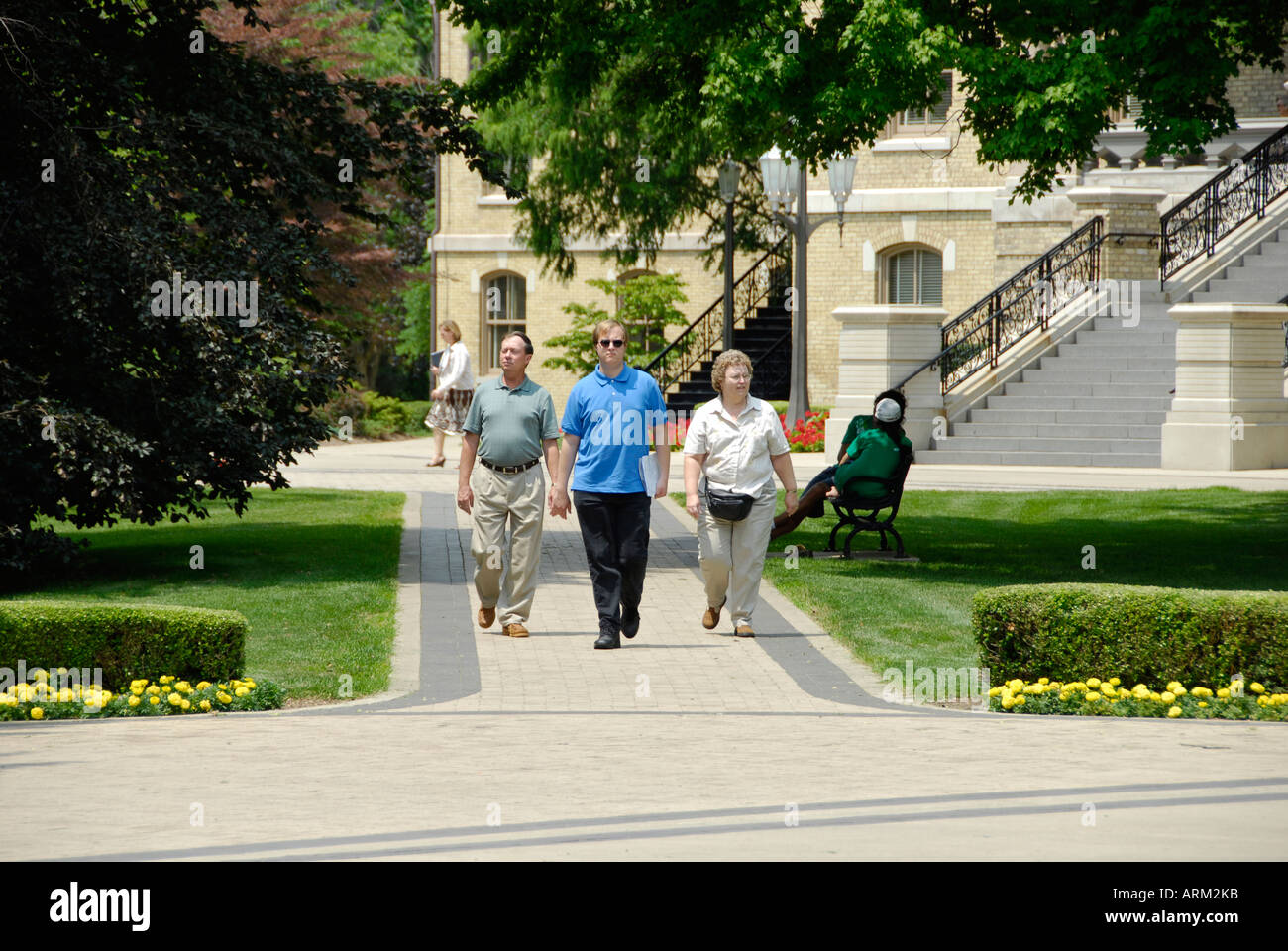 Studentische Aktivitäten auf dem Campus der University of Notre Dame in South Bend, Indiana IN Stockfoto