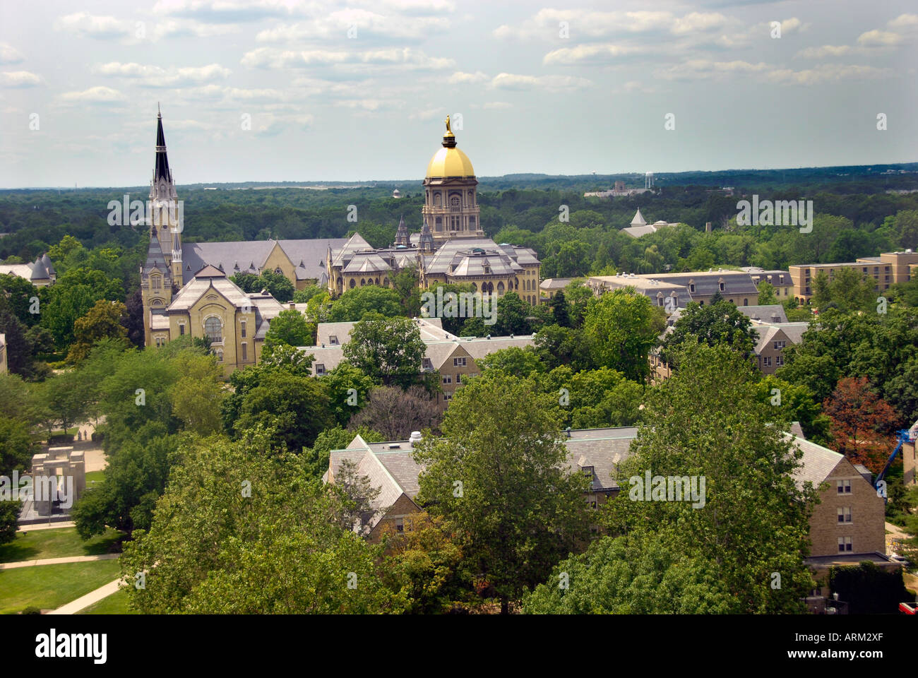 Universität von Notre Dame-Campus am South Bend Indiana IN Stockfoto