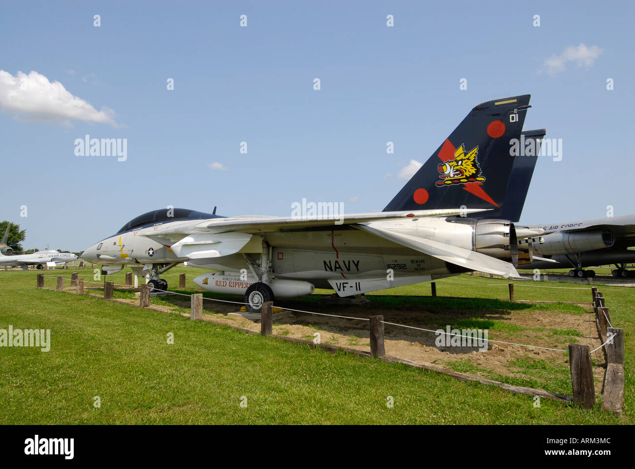 Grumman F14 B Tomcat Kampfjet auf der Grissom Air Museum außerhalb von