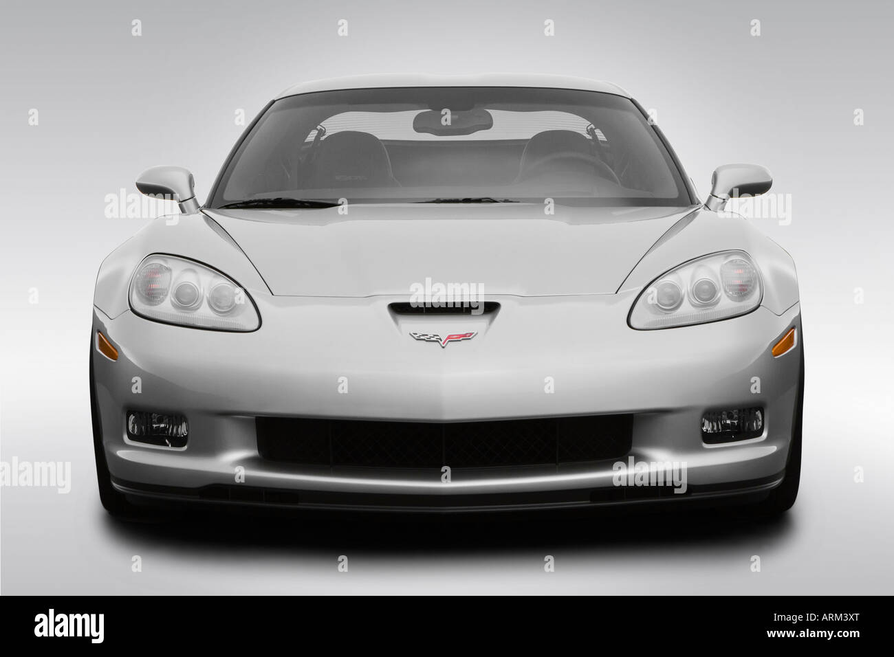 2008 Chevrolet Corvette Z06 in Silber - Low/Wide Front Stockfoto