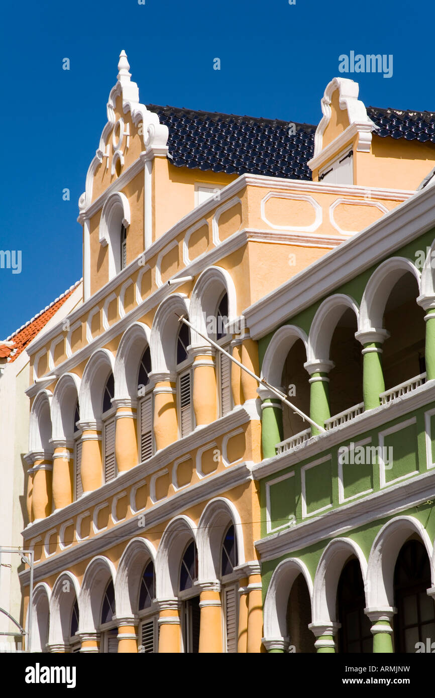 Niederländische style Architektur, Breedestraat, Punda District, Willemstad, Curacao, niederländische Antillies, Westindien, Caribbean Stockfoto
