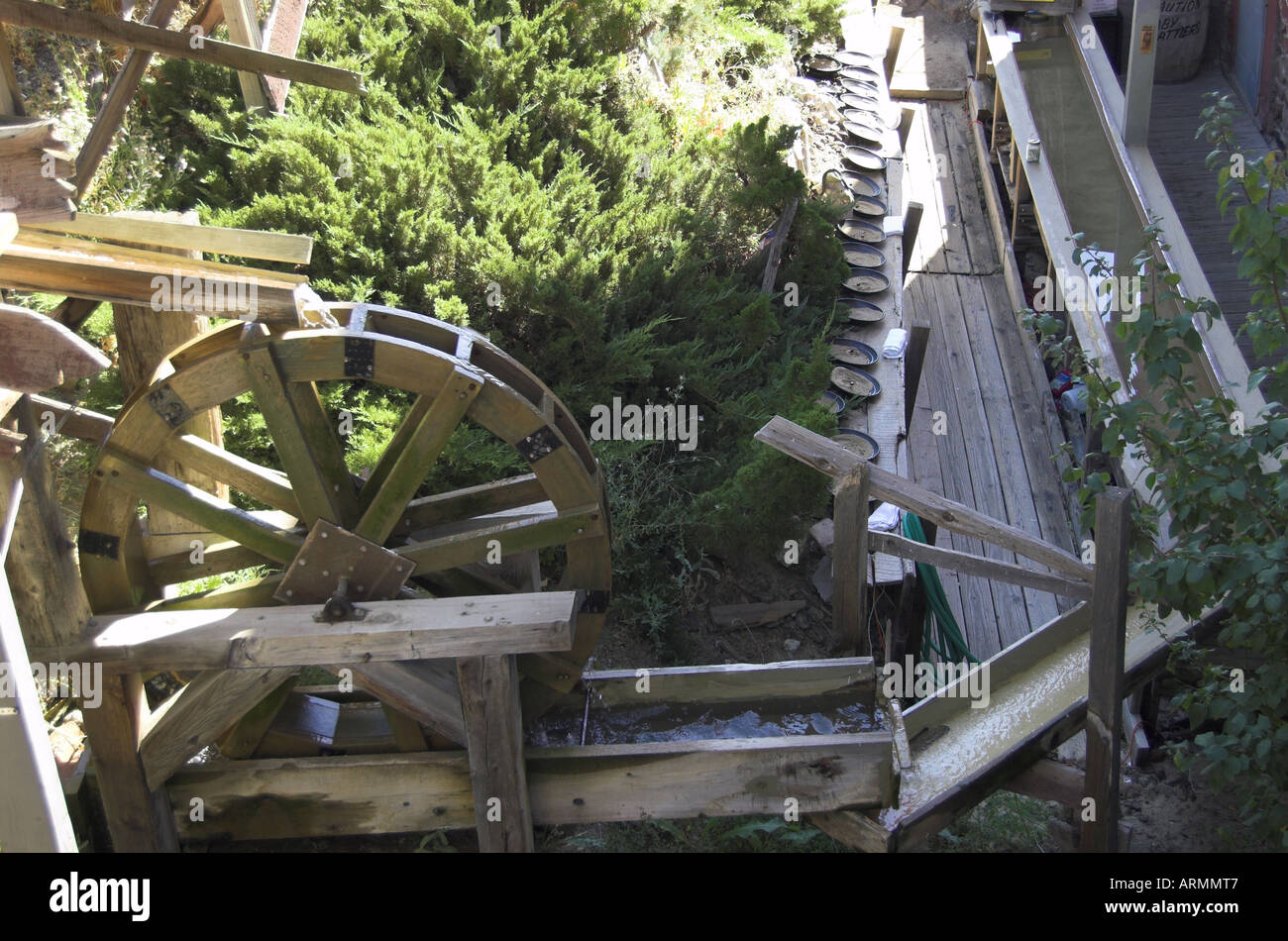Virginia City NV USA Goldwaschen display Stockfoto