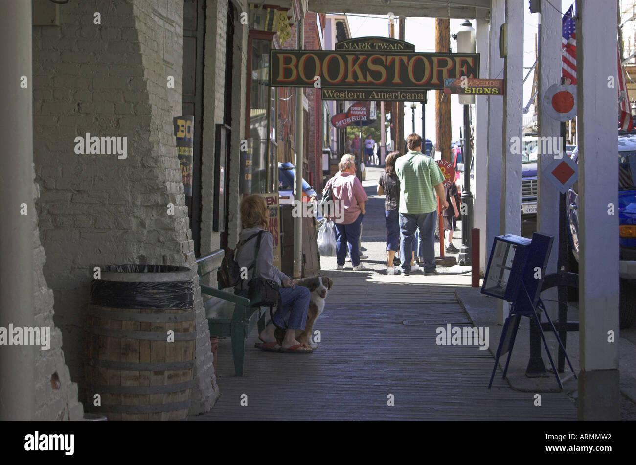 Mark Twain Buchhandlung, Virginia City NV USA Stockfoto