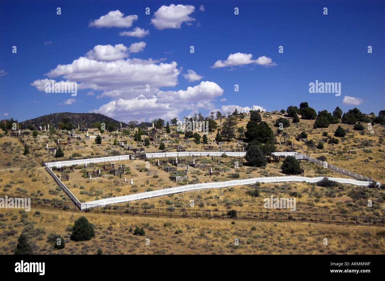 Friedhof von Virginia City NV Stockfoto