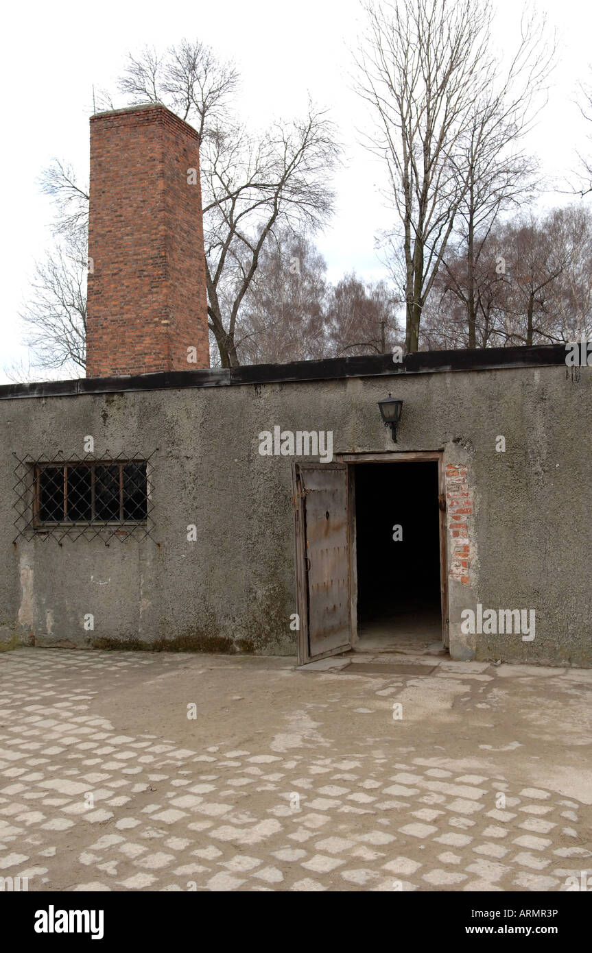 Gaskammer und Krematorium Auschwitz 1 KZ Stockfoto