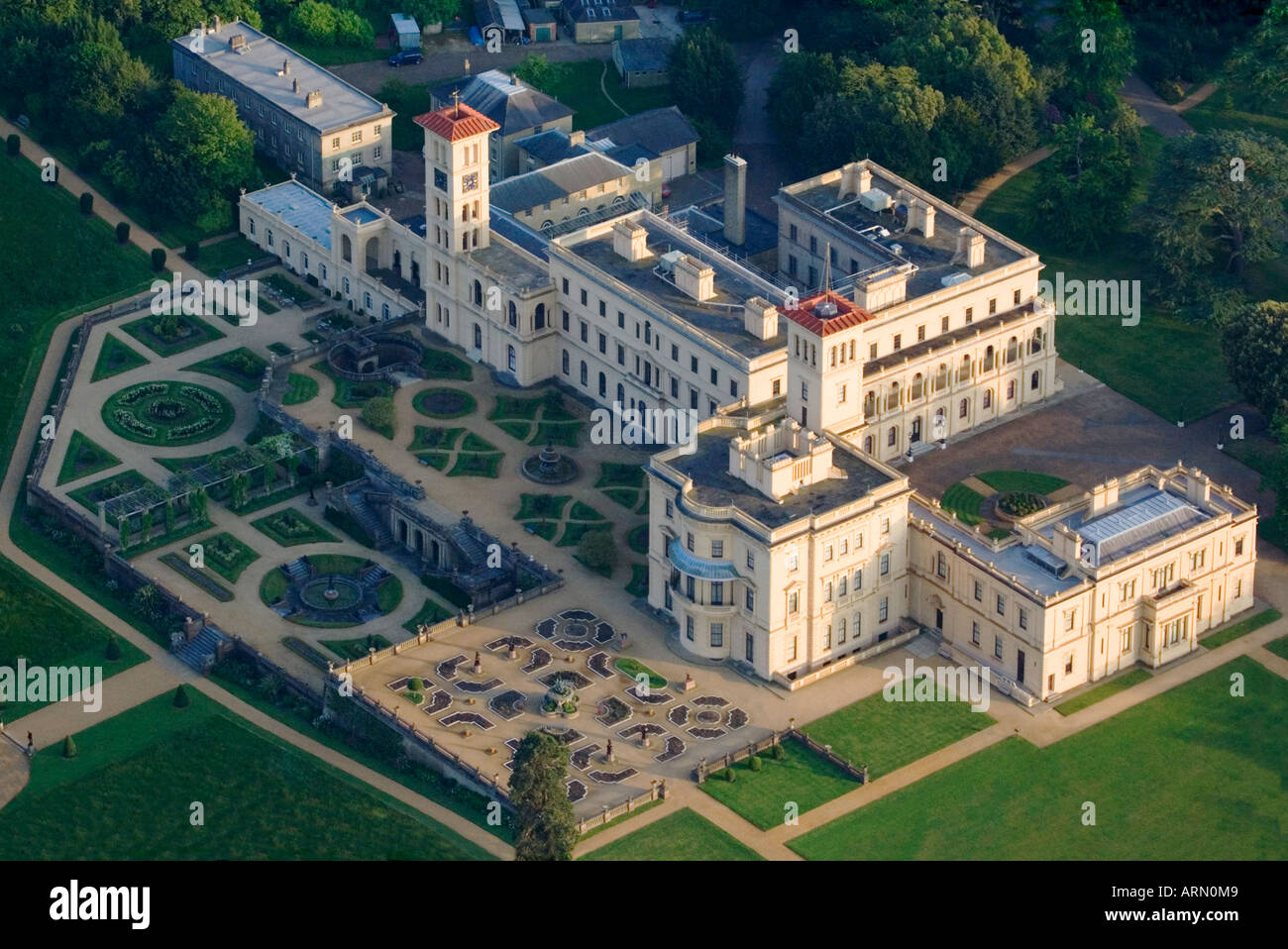 Luftaufnahme von Osborne House. East Cowes. Isle Of Wight. VEREINIGTES
