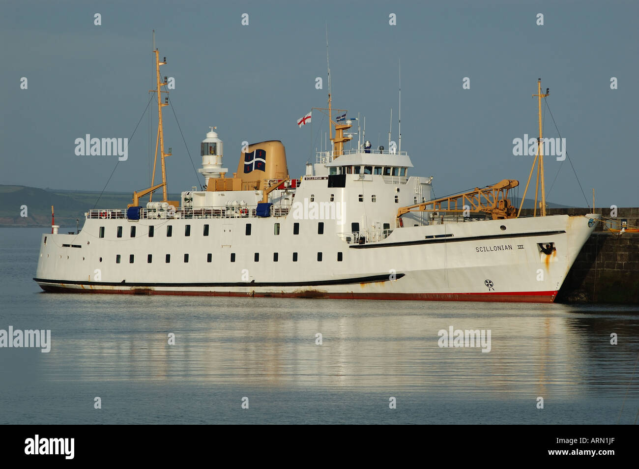 Scillonian III, festgemacht die Fähre zu den Scilly-Inseln in Penzance, Cornwall Stockfoto