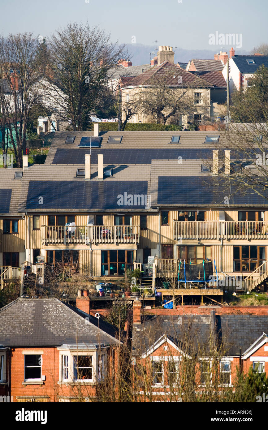 SpringHill CoHousing - eine nachhaltige Wohnsiedlung in Stroud, Gloucestershire, UK Stockfoto