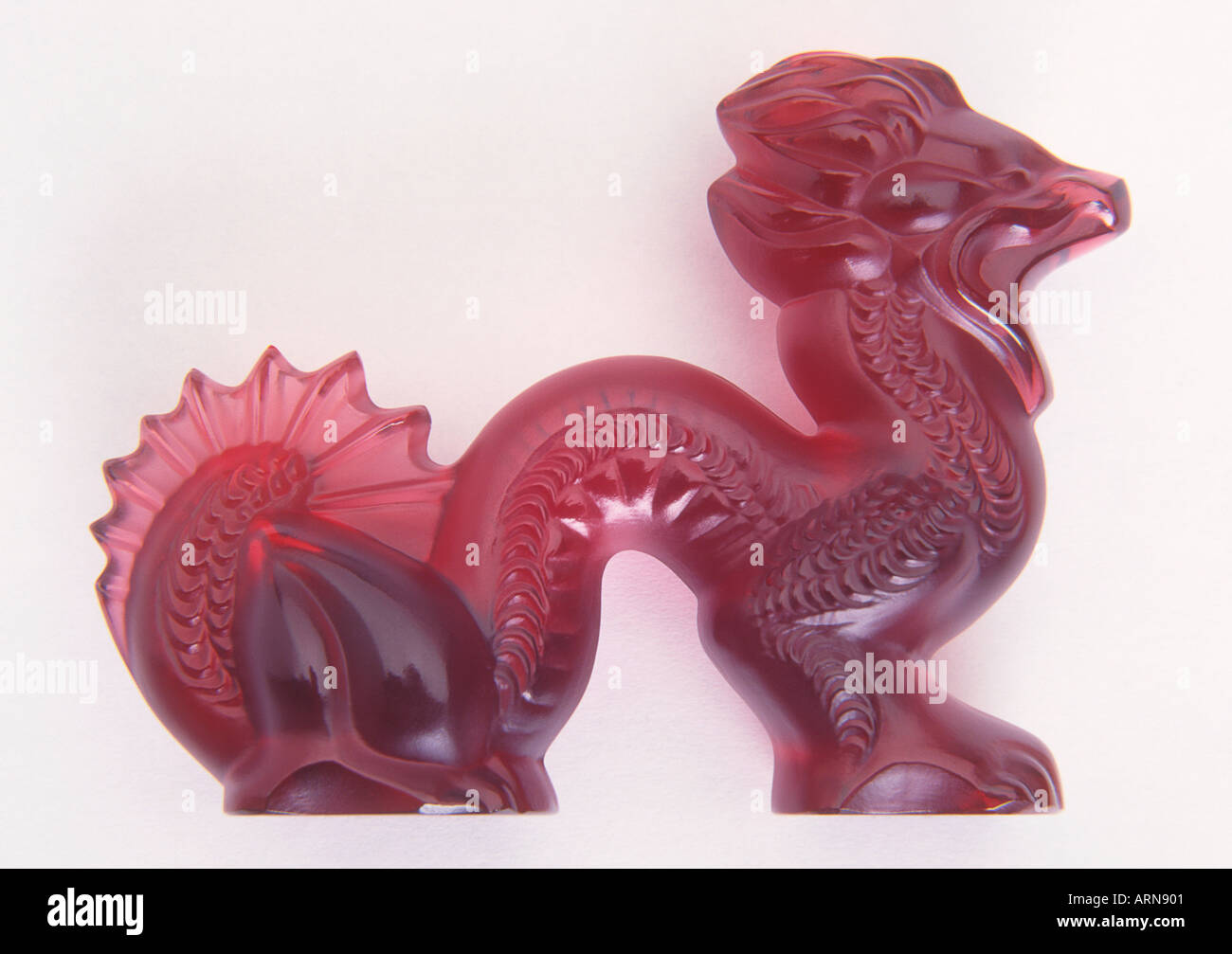 Glas dekorativen chinesischen Drachen Figur Stockfoto
