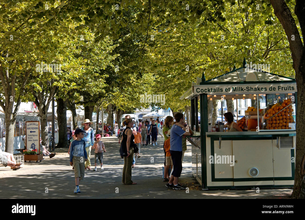Promenade zu Fuß in La Rochelle, Frankreich Stockfoto