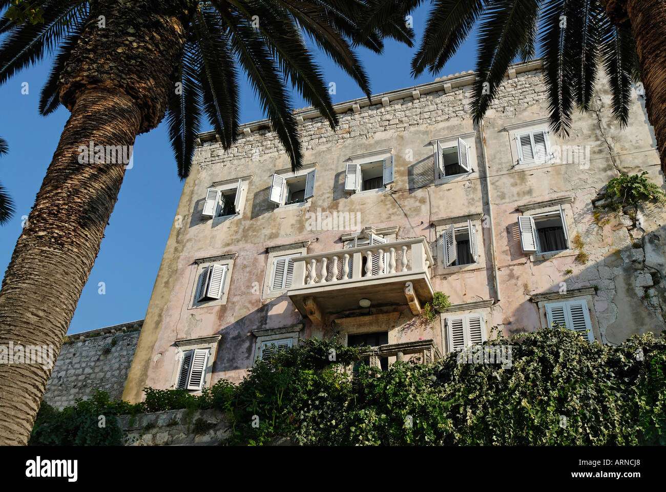 Historische Stadt Korcula, Geburtsort von Marco Polo, Insel Korcula, Dalmatien, Kroatien Stockfoto